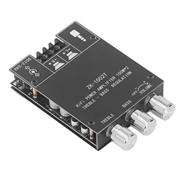 Imagem de ZK-1002T 100W * 2 Módulo de Placa Amplificadora de 5.0 Com Controle de Graves e Agudos, Estéreo de Canal Duplo, DC 12-24V - Perfeito para Home Theater e Subwoofer