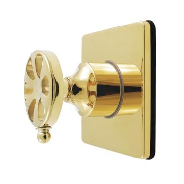 Imagem de Kingston Brass KS4042RX Belknap Válvula de desvio de seis vias de manípulo único com kit de acabamento, latão polido