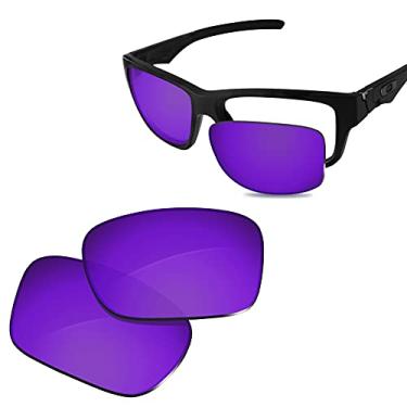 Imagem de Glintbay Lentes de óculos de sol de substituição 100% precisas para Oakley Jupiter Squared OO9135 - Espelhado roxo profundo polarizado