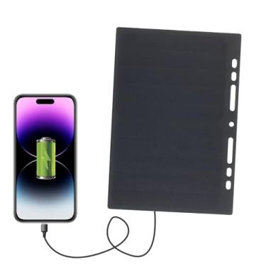 Imagem de LIXADA Carregador de Painel Solar Porta Usb Portátil de Alta Potência Em Forma de Papel Silício Monocristalino 10W Carregador de Painel Solar para Celular Acampamento Equitação Esc (Tamanho2, 10 W)