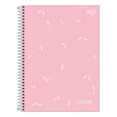Imagem de Caderno Universitário Lunix 10 Matérias 160fls - Tilibra, Rosa