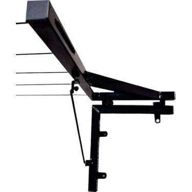 Imagem de Varal Retrátil de Parede 30x30cm, 5 Cordas, Compacto e Resistente - Preto