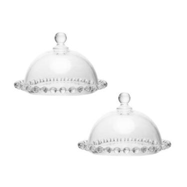 Imagem de Pratinhos De Cristal Modelo Pearl 14cm Docinhos - 2 Peças - Wolff