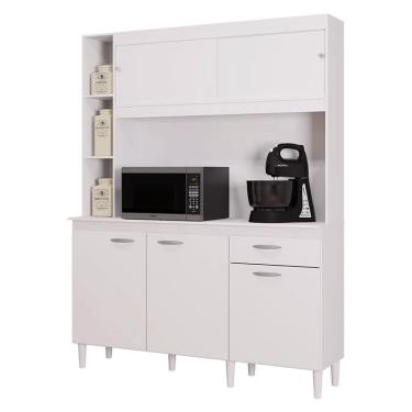 Imagem de Cozinha Ambiente Kit Duda 140 cm Branco – Poquema