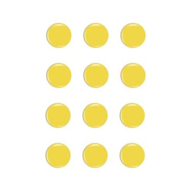 Imagem de 24 Imãs p/Geladeira, Quadros e Superfícies Magnéticos (Amarelo)