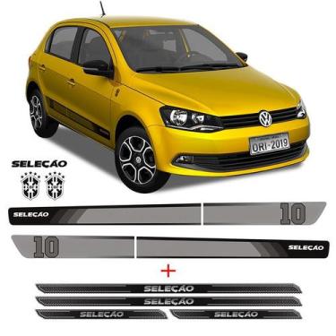 Imagem de Kit Faixa Gol Seleção 2013/2016 Preto + Soleira Protetora - SPORTINOX