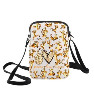 Imagem de WZMPA Bolsa tiracolo para fãs de tigre para presente Let The Magic Blossom Tigger Shoulder Bag Tigger Merchandise, Love Tiger -Cb