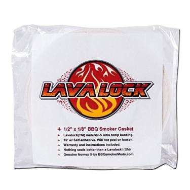Imagem de LAVALOCK Gaxeta para churrasqueira de alta temperatura Nomex de 1/5.1 cm x 1/20.3 cm, autoadesivo branco