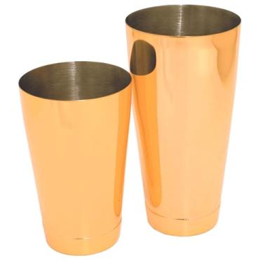 Imagem de Conjunto de latas para coqueteleira Spill-Stop 803-22, inclui 793 g e 510 g, fundo reforçado, aço inoxidável, acabamento banhado a ouro, ferramentas essenciais para bar para bartending