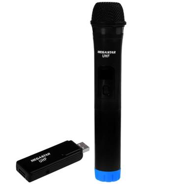Imagem de Microfone Sem Fio Megastar Micwr7b - Preto/azul