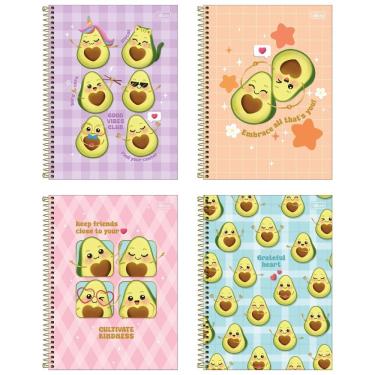 Imagem de Kit C- 4 Caderno Universitário Abacute Tilibra Capa Dura Espiral - 10m 160 Folhas