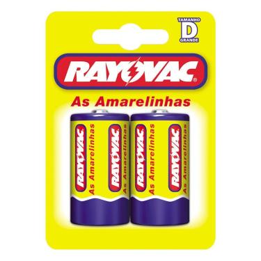 Imagem de Pilha Rayovac As Amarelinhas 10298 D Grande Blister Com 2