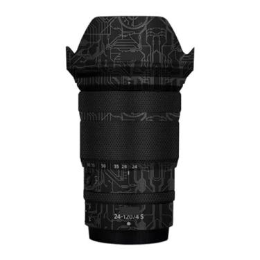 Imagem de Adesivo de lente de câmera antiarranhões para Nikon Z 24-120 mm F4S Película protetora de revestimento protetor corporal capa para 24-120 4 (titânio circuito)