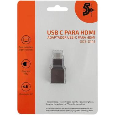 Imagem de Adaptador Usb C P/Hdmi 4K 60Hz Femea - Gna