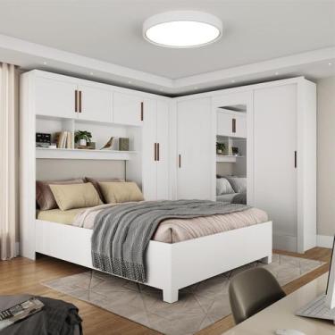 Imagem de Guarda-roupa Casal Modulado 5 Portas com Cama Santiago 3 Portas com Es