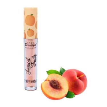 Imagem de Gloss labial tropical fruits face beautiful, Pessego