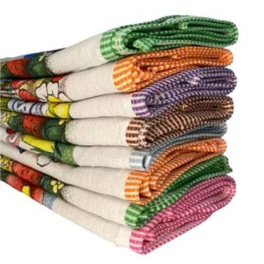 Imagem de Jogo 10 Uni Pano De Prato Guardanapo Estampado Com Bainha E Prendedor 