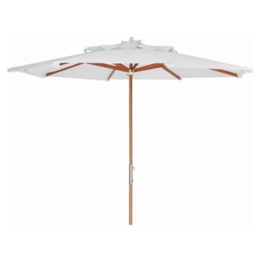 Imagem de Ombrelone Leblon Branco em Madeira Central 2,40m em Tecido Bagun - 615