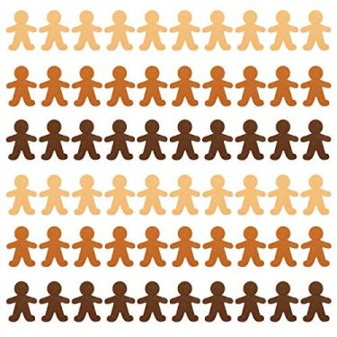 Imagem de 60 peças de enfeites de feltro em forma de homem de gengibre DIY artesanato pingentes de pendurar de Natal, pré-cortados para decoração de Natal