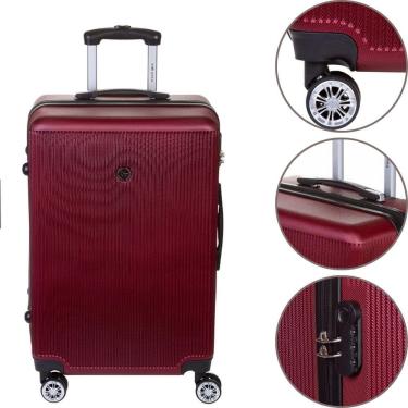 Imagem de Mala De Viagem Média Com Rodas 360 Travel One To Fly Vinho