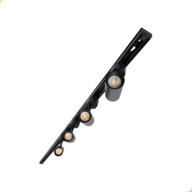 Imagem de Trilho Eletrificado 1 m com 4 Spots LED 20 W Bivolt – Luz Fria 6000 K – Preto – Ideal para Sala, Cozinha, Escritório – Instalação Profissional