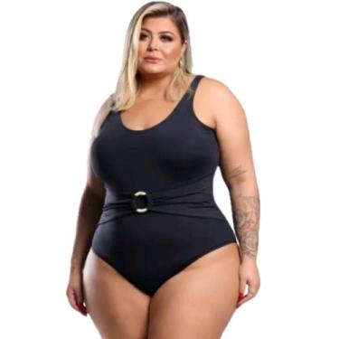 Imagem de Maiô body plus size em poliamida cinto decorativo 46 ao 52 - Tropicana
