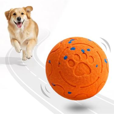 Imagem de Fsitego Bolas para cães: bola interativa para cães com rolagem automática - brinquedos interativos para cães para mastigadores agressivos - Bouncy e jogável, recarregável tipo C, lavável, para cães