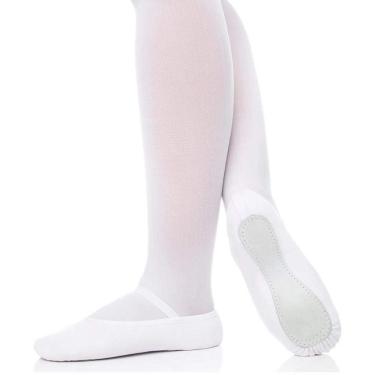 Imagem de Sapatilha Só Dança Meia Ponta F22A Napa Para Balé, Branco, 33