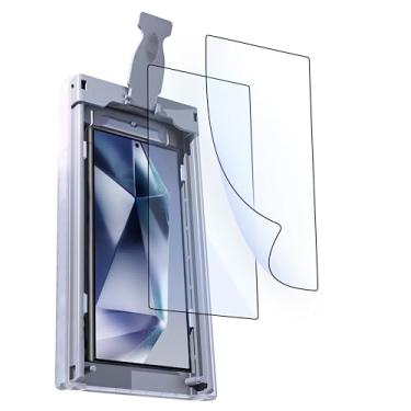 Imagem de Shifu.Zan Pacote com 2 protetores de tela para Samsung Galaxy S24 Ultra, filme PET, suporte para identificação de impressão digital [Alinhamento Automático Carbina] [Remoção de Poeira]