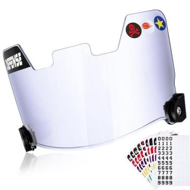 Imagem de Viseira de capacete de futebol Copkim Universal com adesivos e clipes