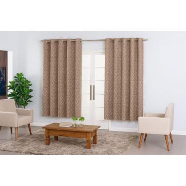 Imagem de Cortina Jacquard Sala Quarto E Cozinha 2,00m X 1,30m Jacard - FF Enxov