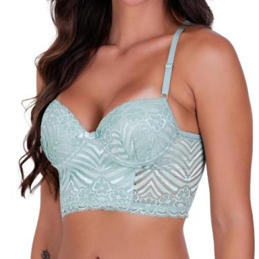 Imagem de Sutiã com Bojo de Renda Cropped Ludmila - NAKA MODAS, GG, Verde