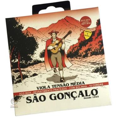 Imagem de Encordoamento viola caipira São Gonçalo t media com bolinha