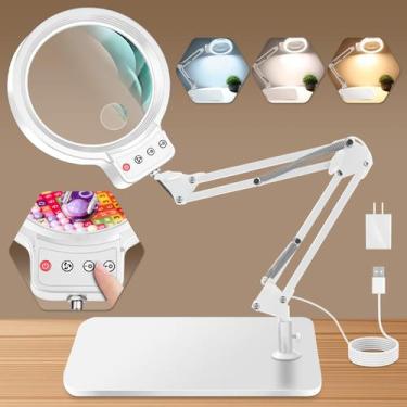 Imagem de Lupa HQGZQL 10X 30X com luz e suporte de 5 polegadas