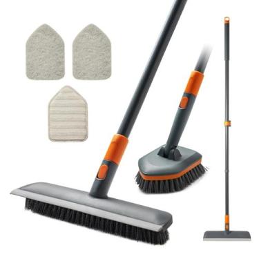 Imagem de Escova de limpeza CLEANHOME Floor Scrub com 4 cabeças+alça de 56 cm