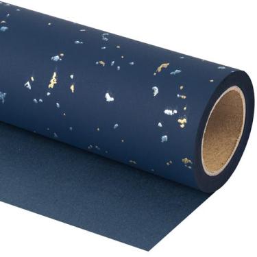 Imagem de Rolo de papel de embrulho WRAPAHOLIC Jumbo Azul marinho 76cm x 5m