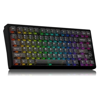 Imagem de OOCTPK Teclado para jogos Chilkey Slice75 HE: teclado de alumínio com efeito Hall com interruptor de fluxo, gatilho rápido, sondagem de 8K, interruptor magnético para jogos RGB por tecla para PC Mac
