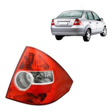 Imagem de Compatível com Fiesta Sedan 03/09 lanterna traseira esquerda bicolor automotiva, reposição com encaixe ajustado, acabamento durável, iluminação segura e instalação confiável para manutenção veicular