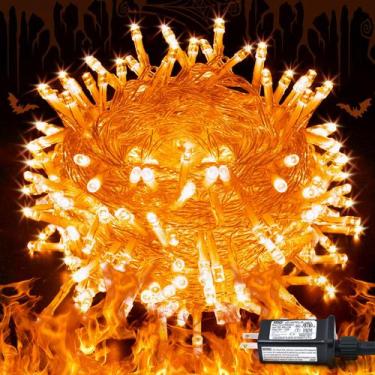 Imagem de Luzes de corda de Natal JMEXSUSS 33 pés 100 LED laranja