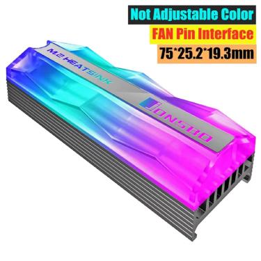 Imagem de Dissipador Calor RGB Alumínio Cooler Argb Ssd M.2 2280 Luzes Coloridas
