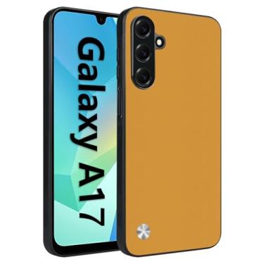 Imagem de Pacciculn Capa para Samsung Galaxy A17 5G, capa de telefone antiqueda à prova de choque com proteção total da câmera, design ultrafino de dissipação de calor, capa macia de couro vegano anti-impressão