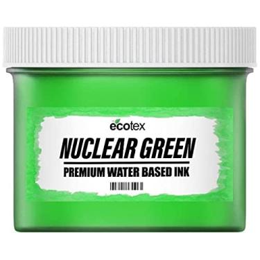 Imagem de Ecotex® Tinta de impressão de tela à base de água verde nuclear (947 ml) - Tinta de tecido, tinta de tela de seda, tinta de tecido macio ou tinta de tela para impressão de camisa - Suprimentos de impressão de tela para kit de impressão de tela