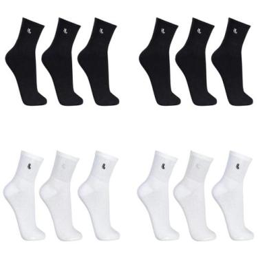 Imagem de Kit Com 12 Pares de Meias Lupo Adulto Am Walk Cano Medio Original, Bra