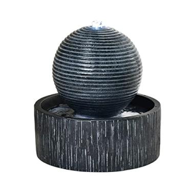 Imagem de XFNVXC Fonte decorativa para área de trabalho Fonte de mesa relaxante - Decoração de mesa interna - Fonte de água circulante simples Fonte Rockery para casa