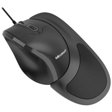 Imagem de Mouse Ergonômico Semi Vertical com Fio Reduz a Tensão do Pulso com Botões Programáveis, 1000, 4800 DPI 6 Botões, NEWTRAL, Preto