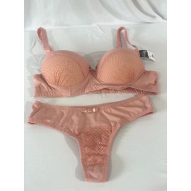 Imagem de Conjunto Mary Plus Size - Flalu Lingerie, Rosa, 48