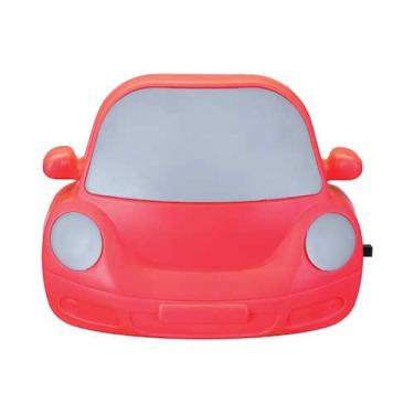 Imagem de Abajur Luminária Led Tomada Infantil Formato CARRO - NoBrand, Vermelho