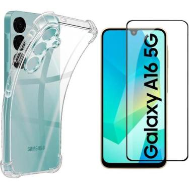 Imagem de Kit Capa Capinha Para Samsung Galaxy A16 5G 4G Case Air Anti Impacto T