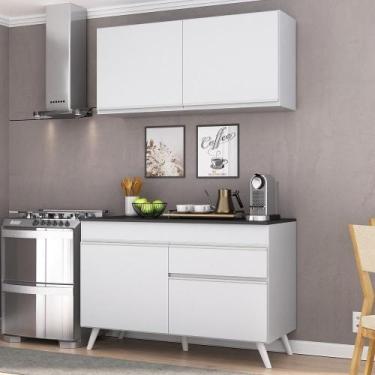 Imagem de Armário De Cozinha Compacta 2 Peças Veneza Branco - MULTIMOVEIS