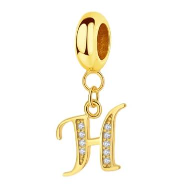 Imagem de 1 peça de berloque de prata elegante para mulheres, faça você mesmo e roupa diária combinando para mulheres, presente para mãe (H)